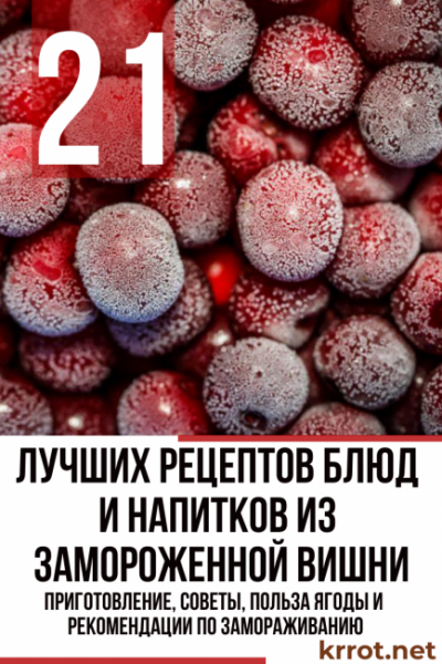 21 рецепт блюд и напитков из замороженной вишни, приготовление, советы, польза ягоды и рекомендации по замораживанию (Фото & Видео) +Отзывы