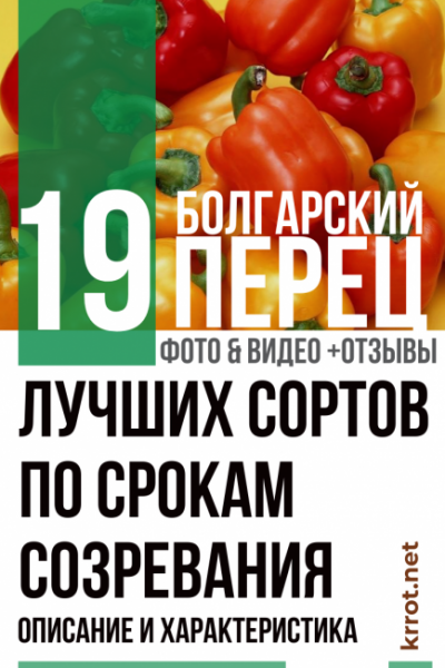 Сладкий болгарский перец: описание и характеристика 19 лучших сортов по срокам созревания (Фото & Видео) +Отзывы